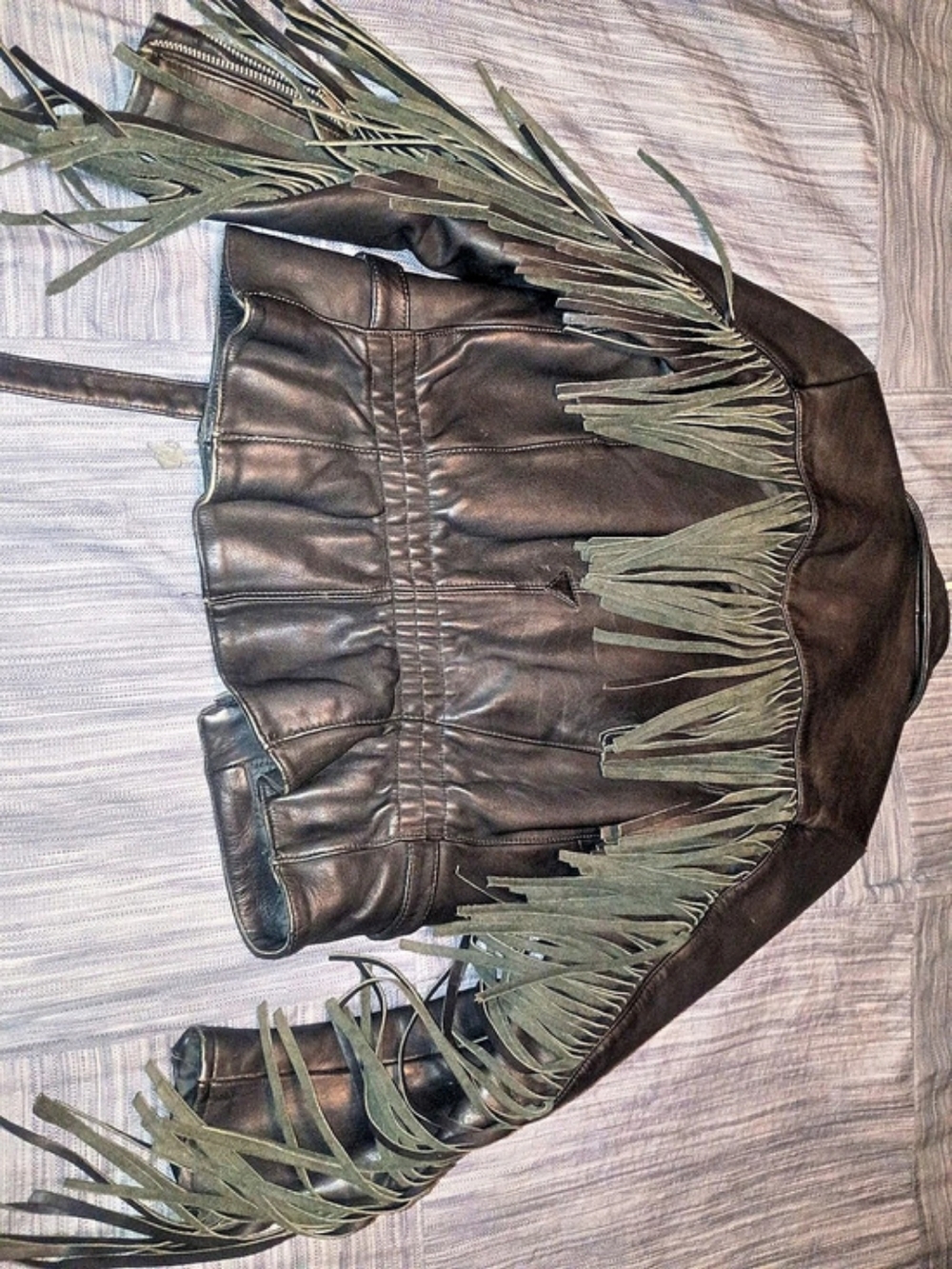 Harley-Davidson fringe leather jacket Size Medium 36W - Picture 3 of 5